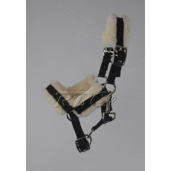 Luxe mini halster met "bont" voering