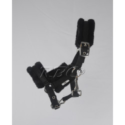 Luxe mini halster met "bont" voering
