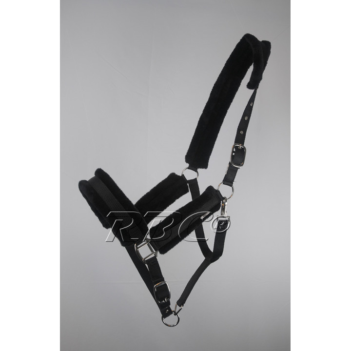 Luxe RBC halster met "Bont" voor Trekpaarden en Shires.