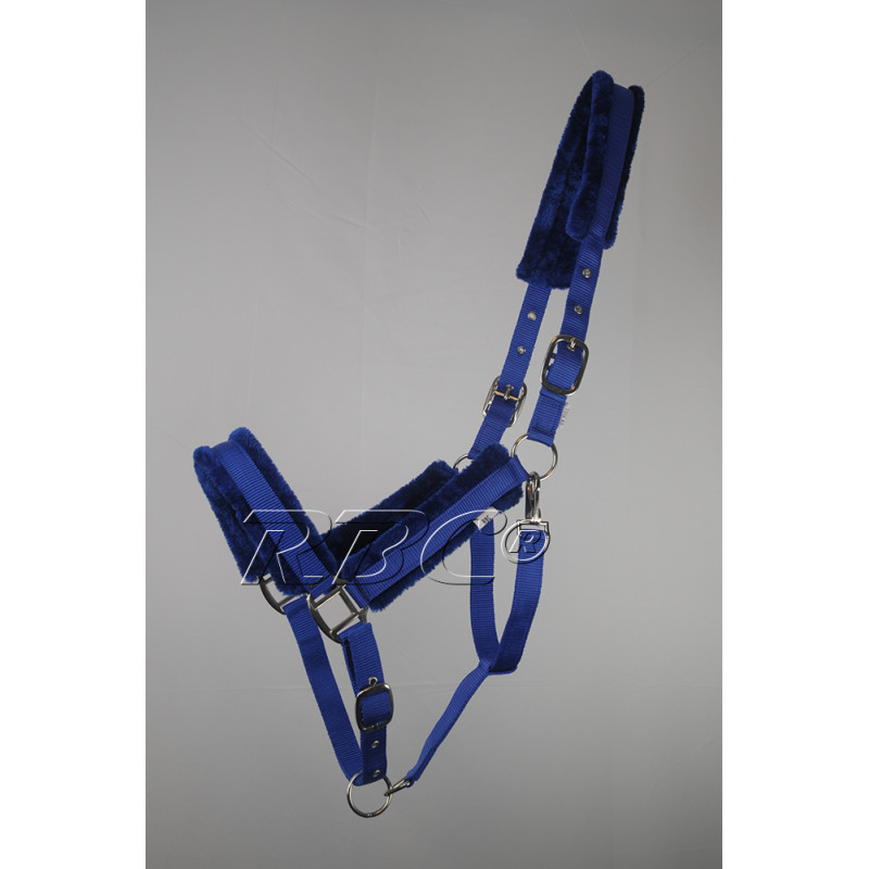 Luxe halster met "bont" voering