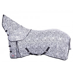 Vliegendeken met hals, zebra print